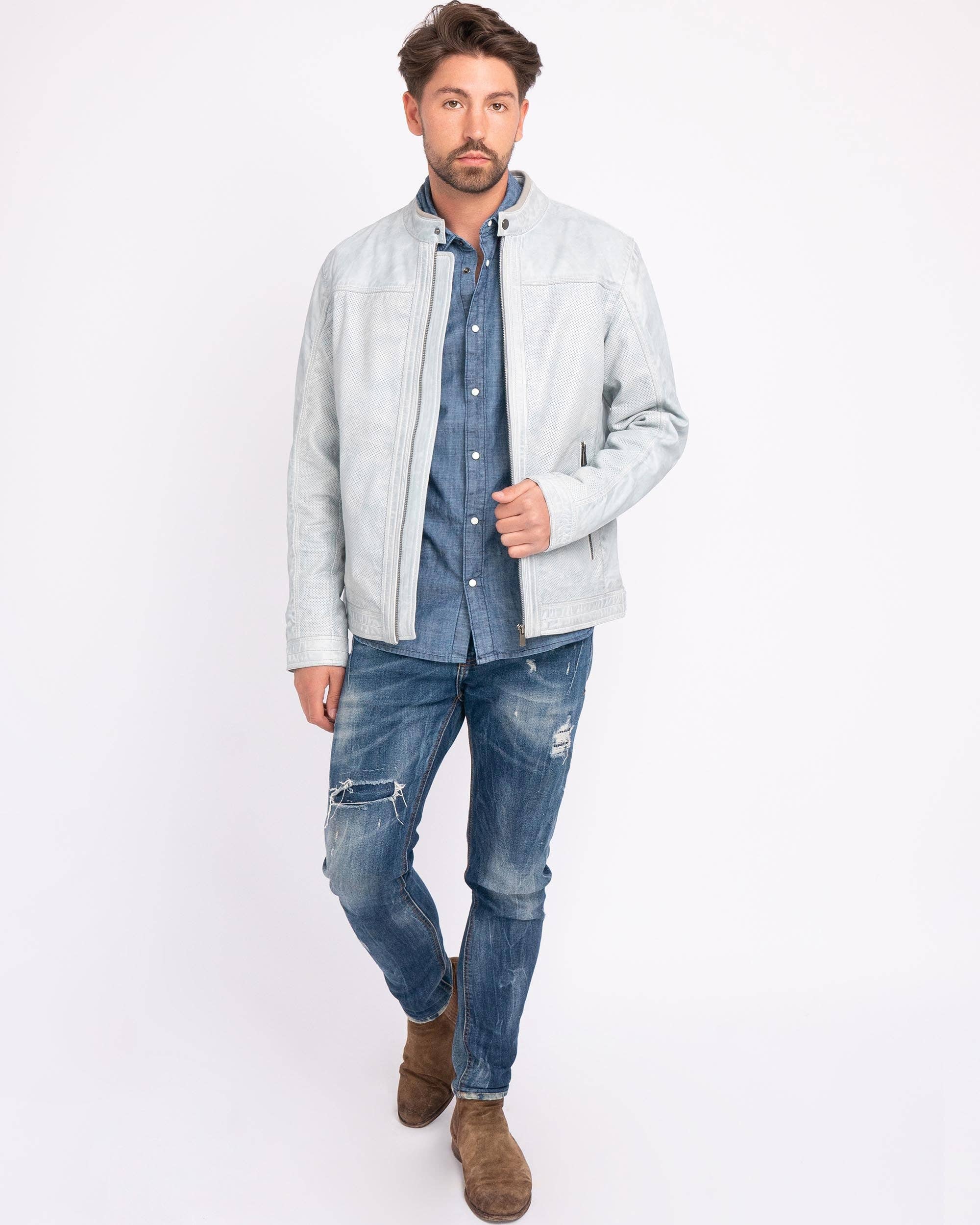 Amsterdam Heritage Men's - Wholesale Leather Jacket - Men's - Miller | Men's Rugged Urban Leather Jacket14