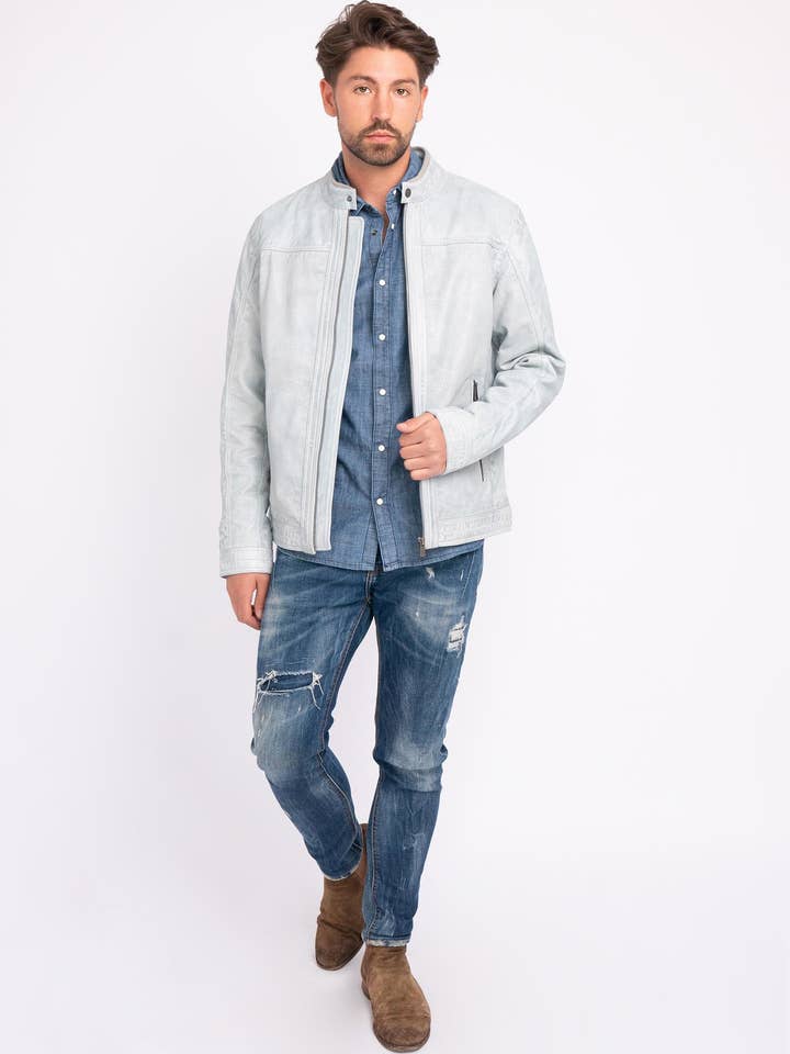 Amsterdam Heritage Men's - Wholesale Leather Jacket - Men's - Miller | Men's Rugged Urban Leather Jacket14