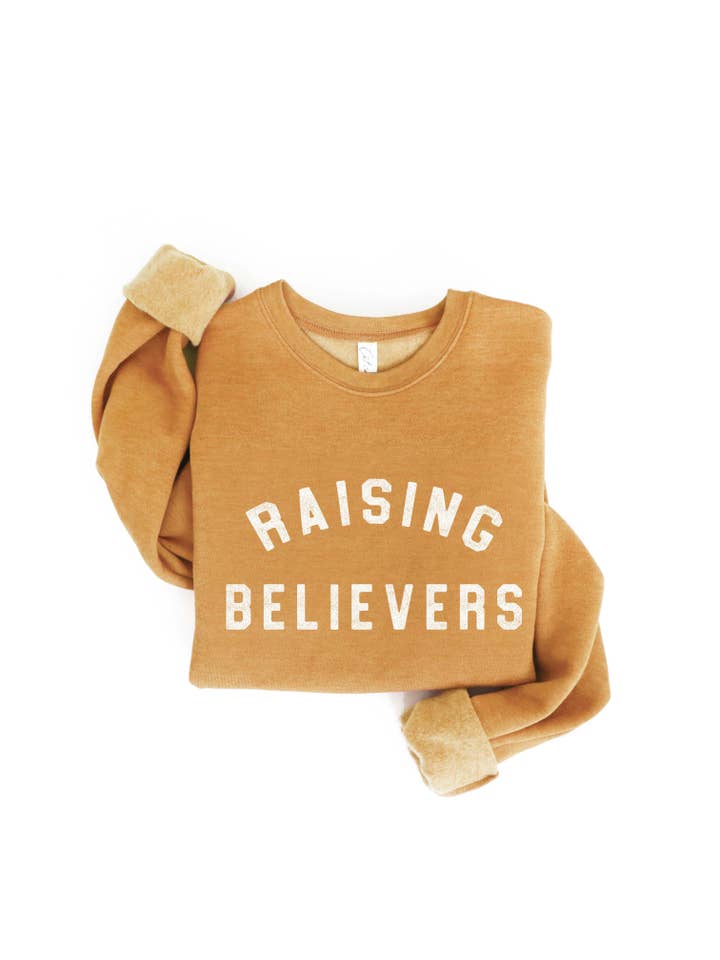 OAT COLLECTIVE - Wholesale Graphic Sweatshirt - Women's - RAISING BELIEVERS Graphic Sweatshirt - Fleece Pullover10