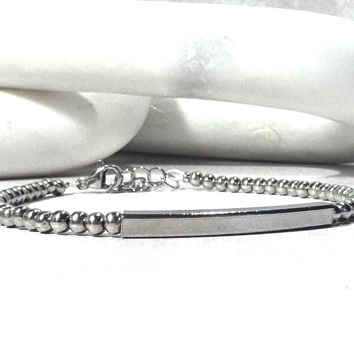 Roestvrijstalen armband met staafjes voor wholesale door STOSA