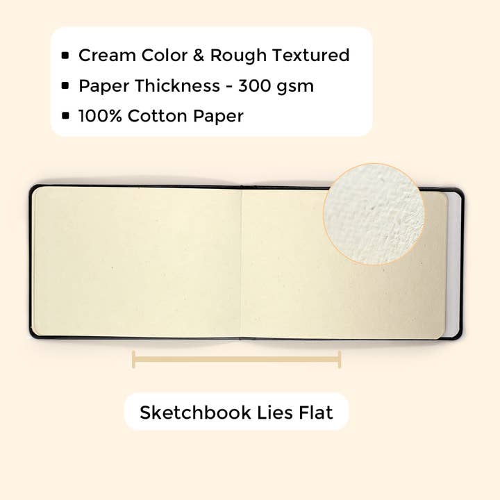 Viviva Colors - Vendita all'ingrosso Sketchbook/blocchi per schizzi - Album da disegno in cotone A5 - Carta fatta a mano 100% cotone
