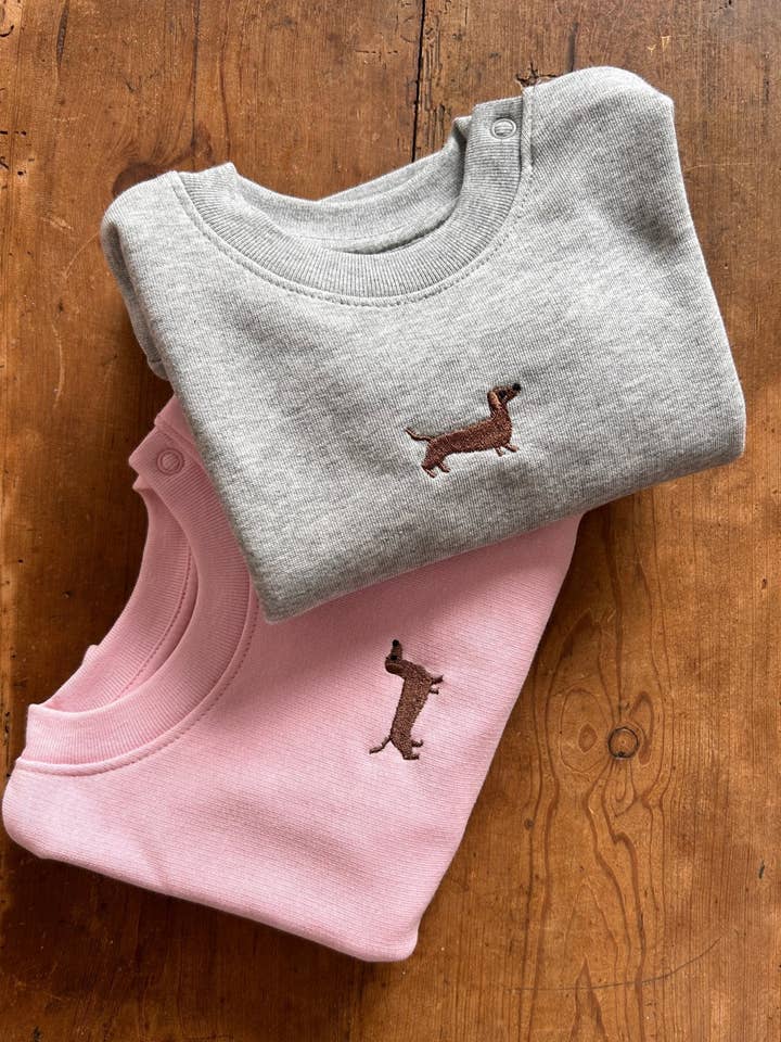 tierly - Wholesale Sweatshirt - Kids - Baby sweatshirt with dachshund embroidery11
