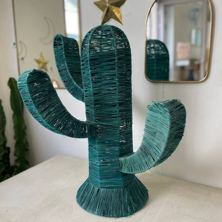 BAHIA HOME - Wholesale Decorative Tabletop Object - Raffia cactus - Green11