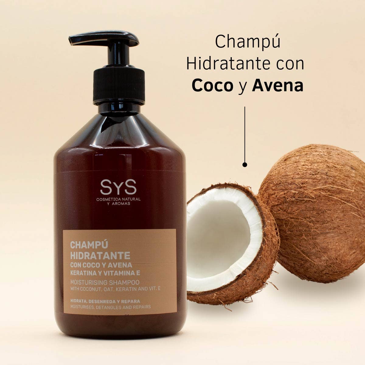 Laboratorio SYS - Wholesale Hair Shampoo - Labnatur Coconut and Oat Moisturizing Shampoo with Keratin 500ml1