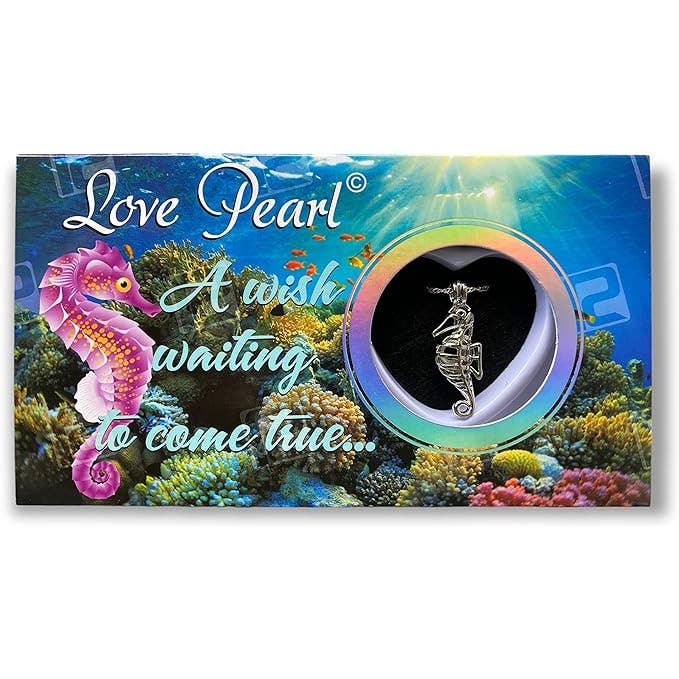 7 Star – Großhandel Kette mit Anhänger/Charm – „Sea Horse“ Love Pearl Kit Kettenset
