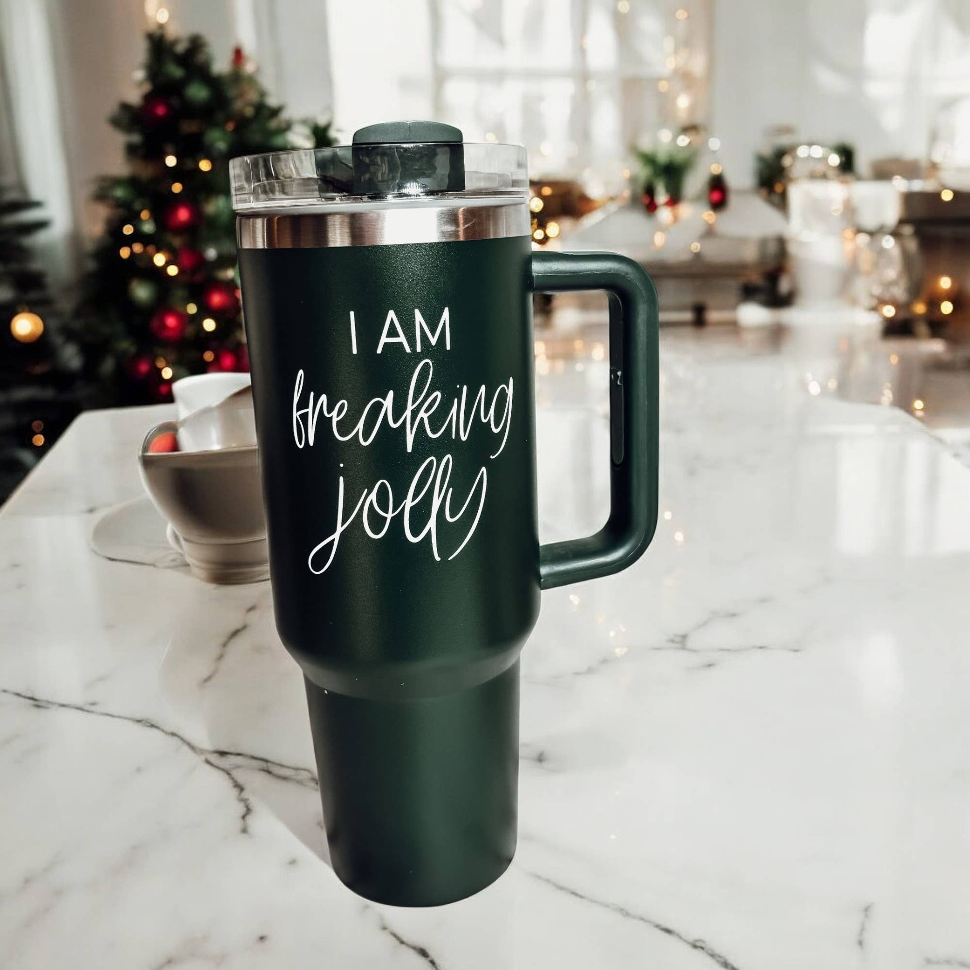 Gia Roma - Wholesale Insulated Mug/Tumbler - Funny Christmas Coffee Mugs, Red Holiday Tumblers With Straw50