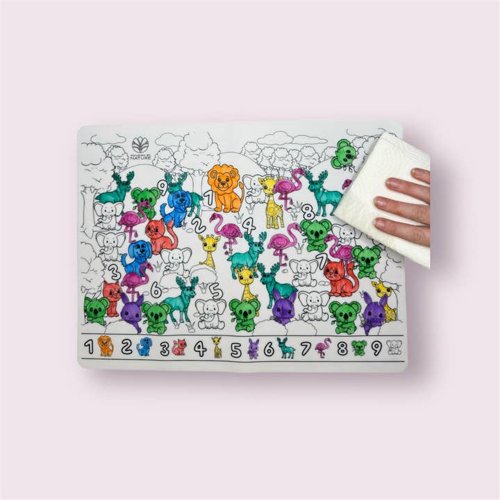 Nourish By Nature - Wholesale Colouring mat – Child & baby - Silicone Colouring Mat - Seek N Spot Under the Sea2