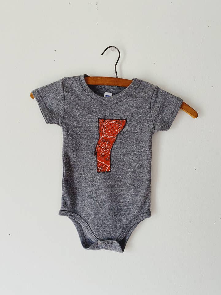 Vermont Tribe - Wholesale Bodysuit (Non-Footed) - Baby - Vermont Baby Bodysuit - Bandana