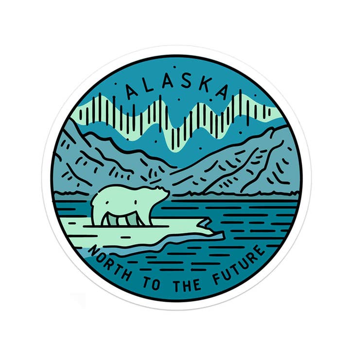 Autocollant Alaska pour la vente par Albion Mercantile Co.