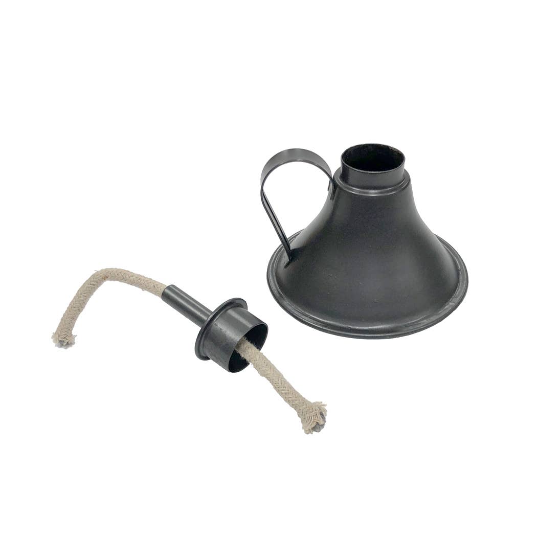 Madison Bay Co. - Historical Home Decor Reproductions - Wholesale Accent/Desk Lamp - Early American Camphene-Style Open Flame Lamp, 5”3