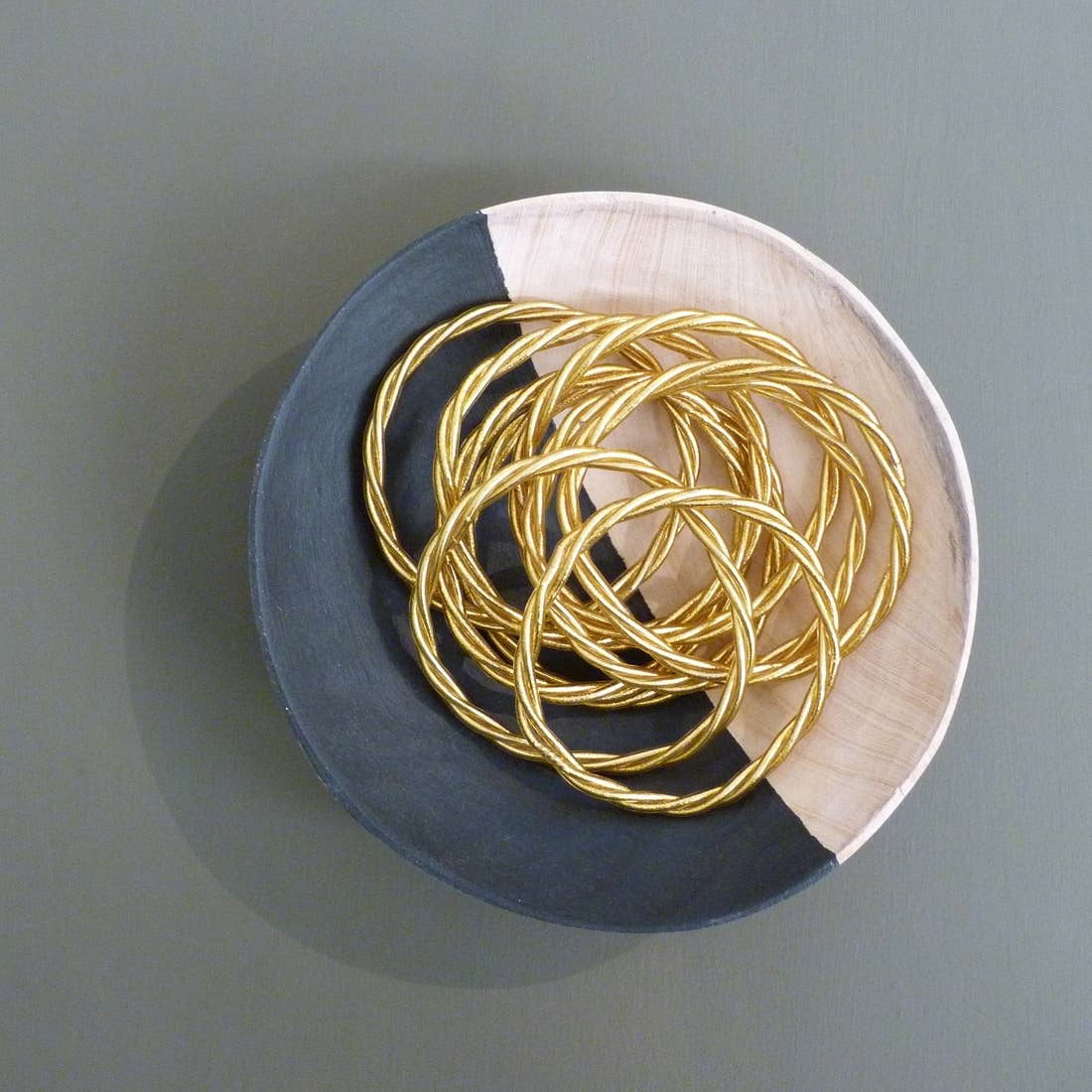 BAAN - Wholesale Bangle Bracelet - Official Brand - Fine gold twisted buddhist bracelet0