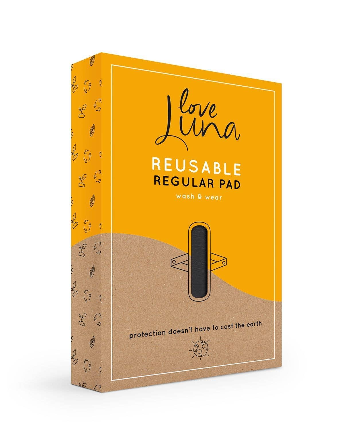 Schwarz Love Luna Wiederverwendbares normales Baumwollpad für den Großhandel auf Faire2