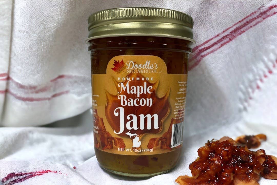 Doodle's Sugarbush, LLC - Pure Michigan Maple Syrup - Wholesale Jam/Jelly - Maple Bacon Jam - 10oz jar1