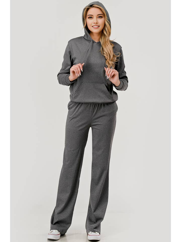 REDFINCH APPAREL INC - Vente Ensemble de vêtements d'intérieur – femme - Ensemble 2 pièces à capuche et pantalons de survêtement en polaire pour femmes