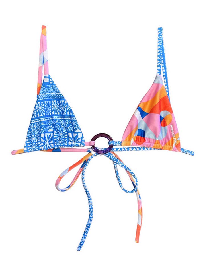 Mega Ring Triangle Bikini Top//Pacific-Spritz Combo for engroshandel hos Those Seen Dancing