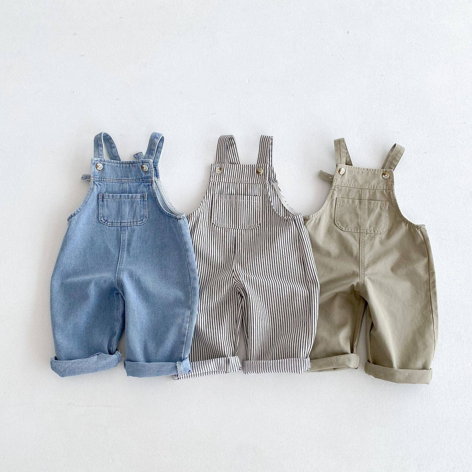 MyKids-USA® - Wholesale Overalls - Baby - Autumn Arrival Baby Unisex Sleeveless Rompers Overalls3