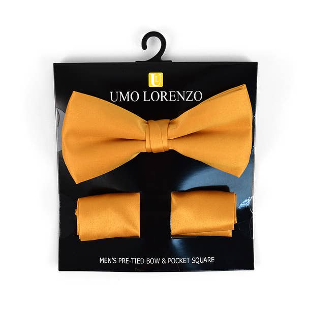 Selini New York - Wholesale Bow Tie - Men's - 100% Poly Satin Men's Banded Bow Tie and Hanky7