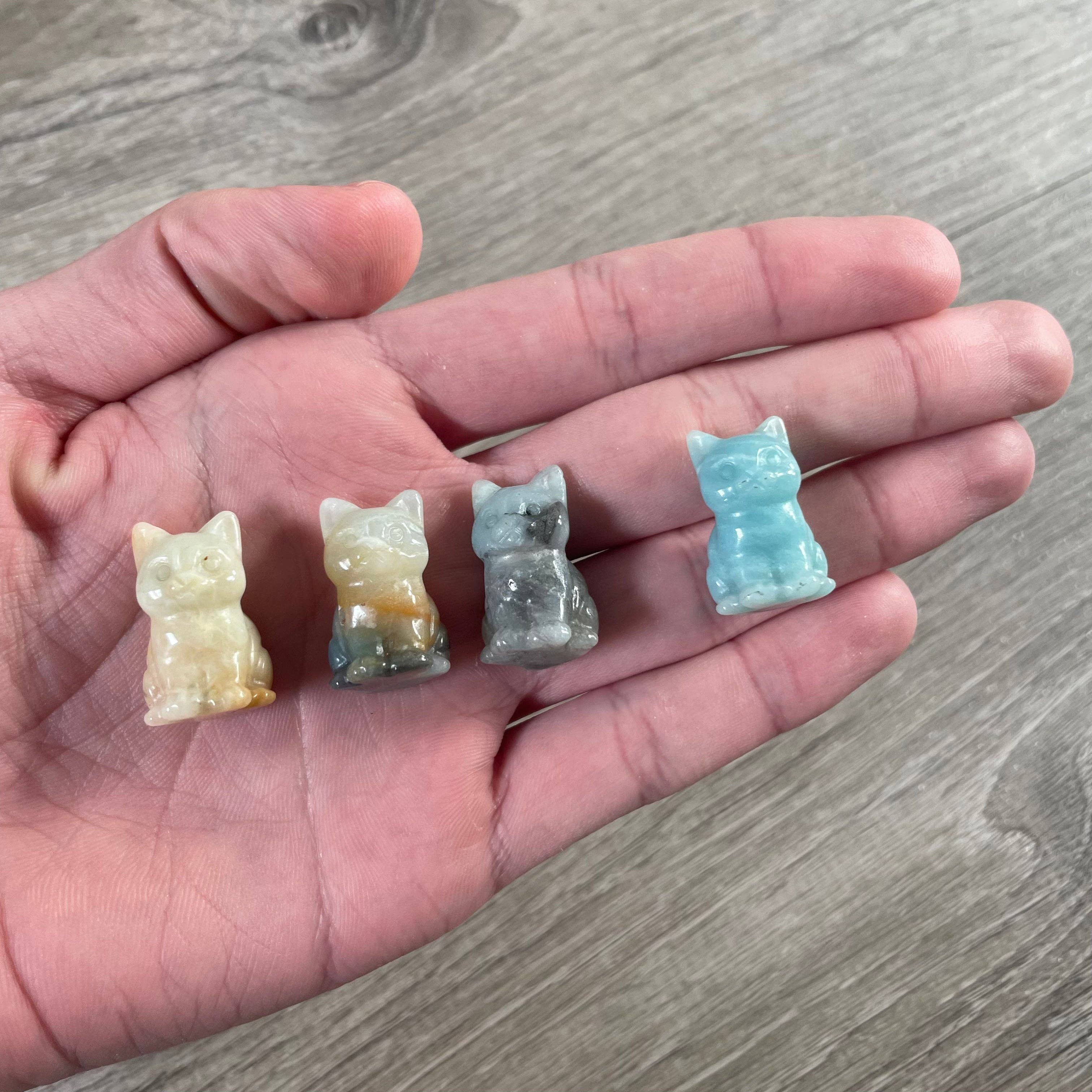 Keystone Crystals - Wholesale Decorative Figurine - Small Gemstone Cat Figurine – Carved Crystal Animal Statue8