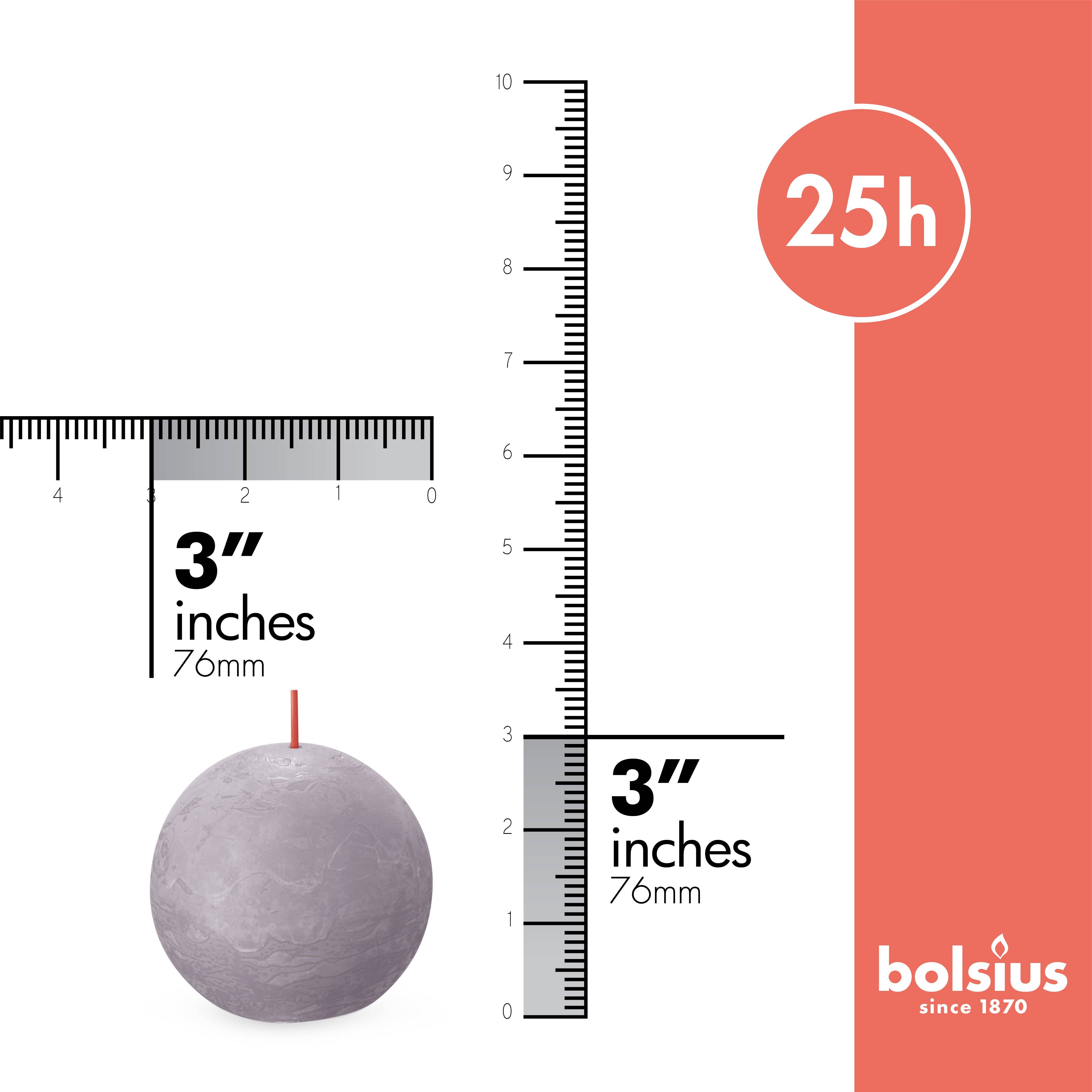 BOLSIUS – Velas de decoração por atacado – 6 Velas rústicas 3" - Inperfuted - Natural - Eco-Friendly - Cera Plant-Based - **Vendido Individualmente155