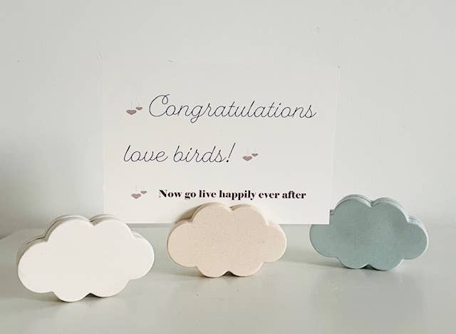 Sweet-Deco Creative - Wholesale Picture Frame - Hand molded photo/card holder cloud - jesmonite0