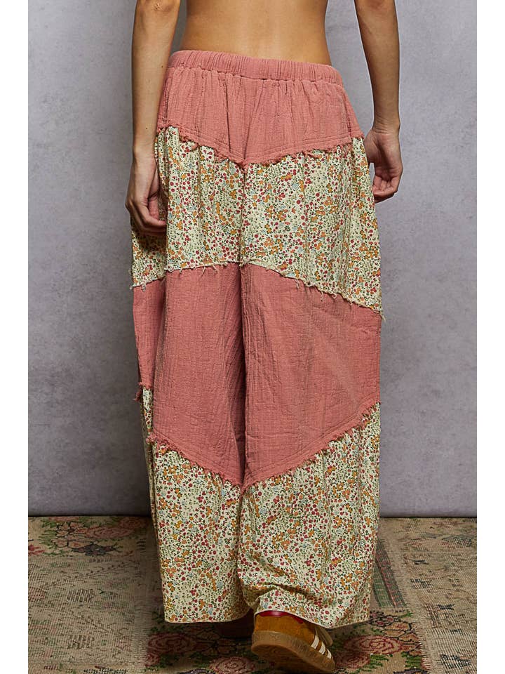 Pol Clothing - Wholesale Pants - Women's - Double gauze frayed edge detail woven pants7