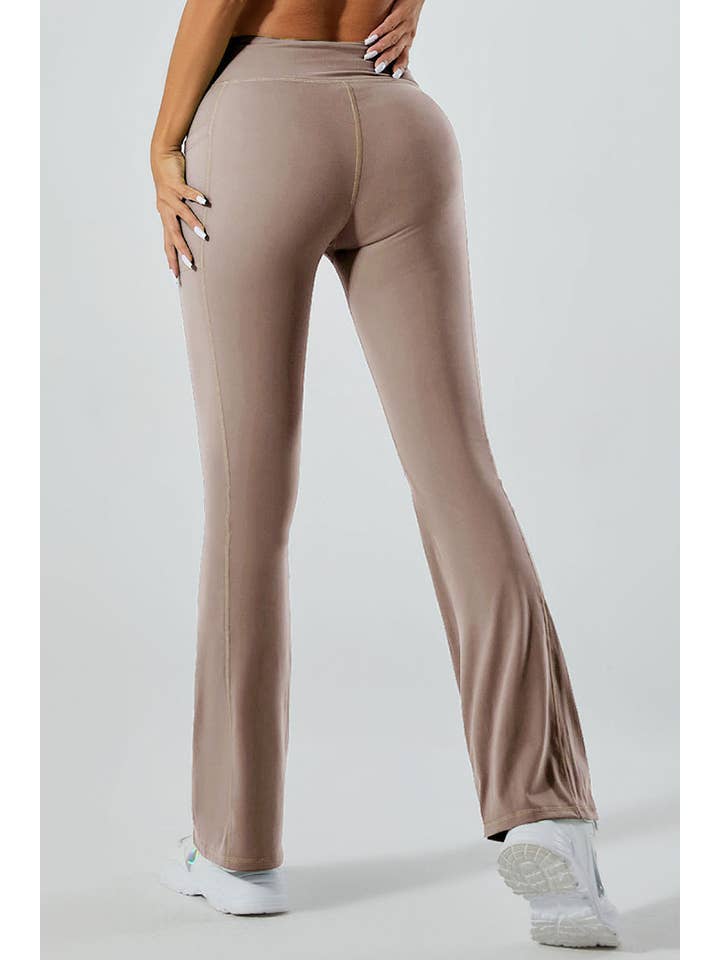 Color 5 - Wholesale Activewear Set - Women's - Active wear premium yoga flare legging w/cross waist band11