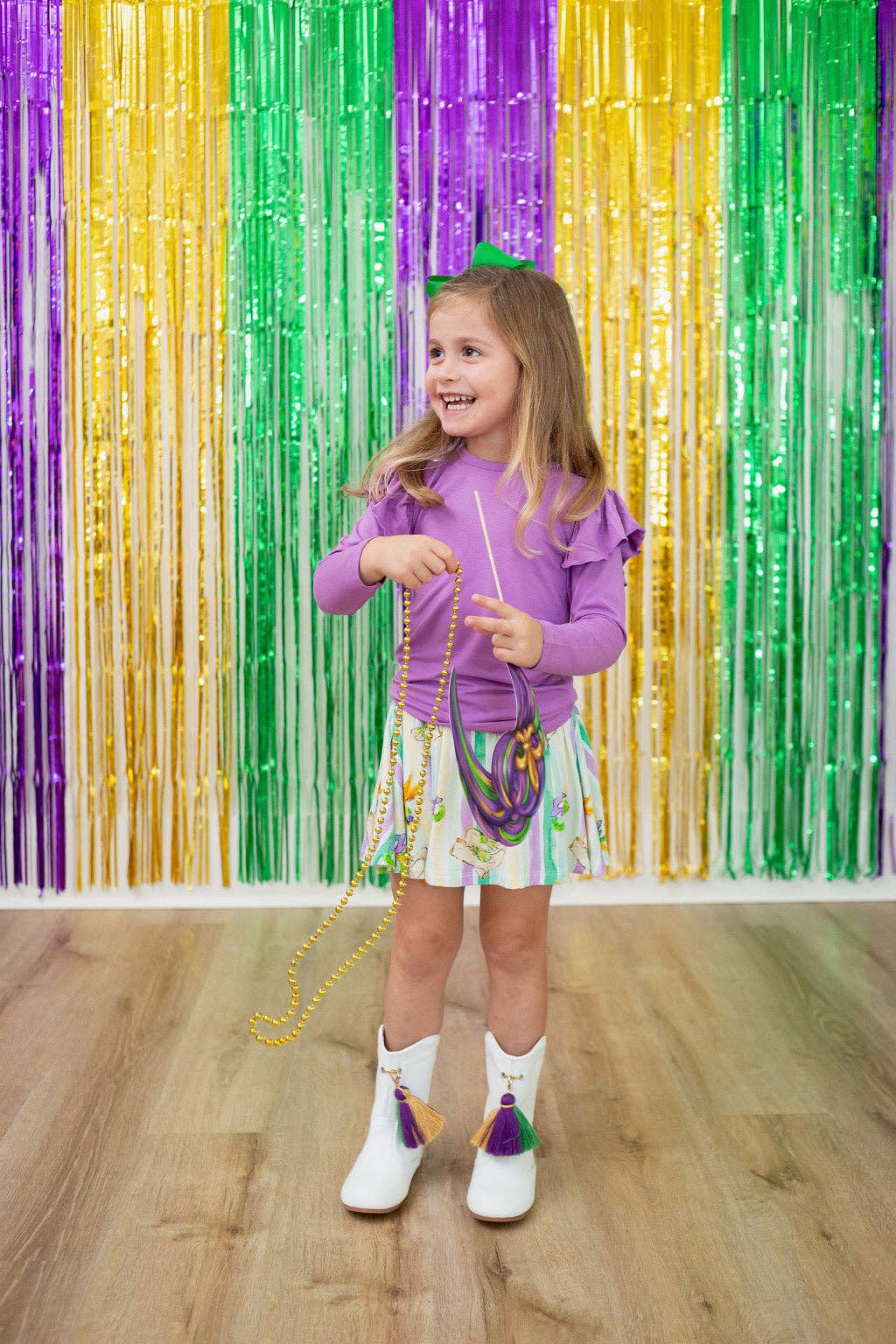 Sweet Bay Clothing – wholesale Skort - Barn och baby – Mardi Gras Majorette Stövlar Shorts6