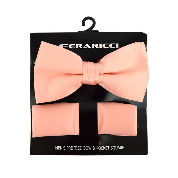 Selini New York - Wholesale Bow Tie - Men's - 100% Poly Satin Men's Banded Bow Tie and Hanky20