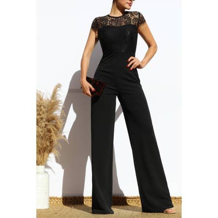 JUMPSUIT MET VERHOOGD KANTEN BOVENSTUK voor wholesale door Esmeray Clothing