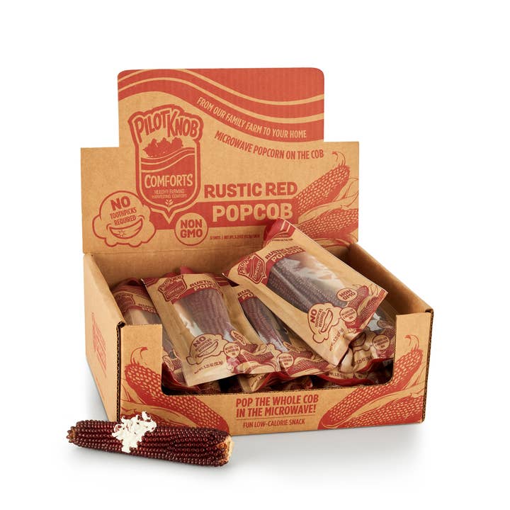 Pilot Knob Farm - Wholesale Popcorn - Popcob, Microwave Healthier - Hull-Less, Rustic Red Popcorn