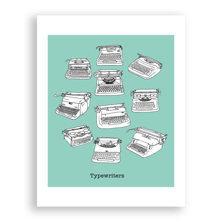 Máquinas de escribir Imprimir (pluma + tinta) para venta al por mayor de Jodi Lynn's Emporium of Doodles