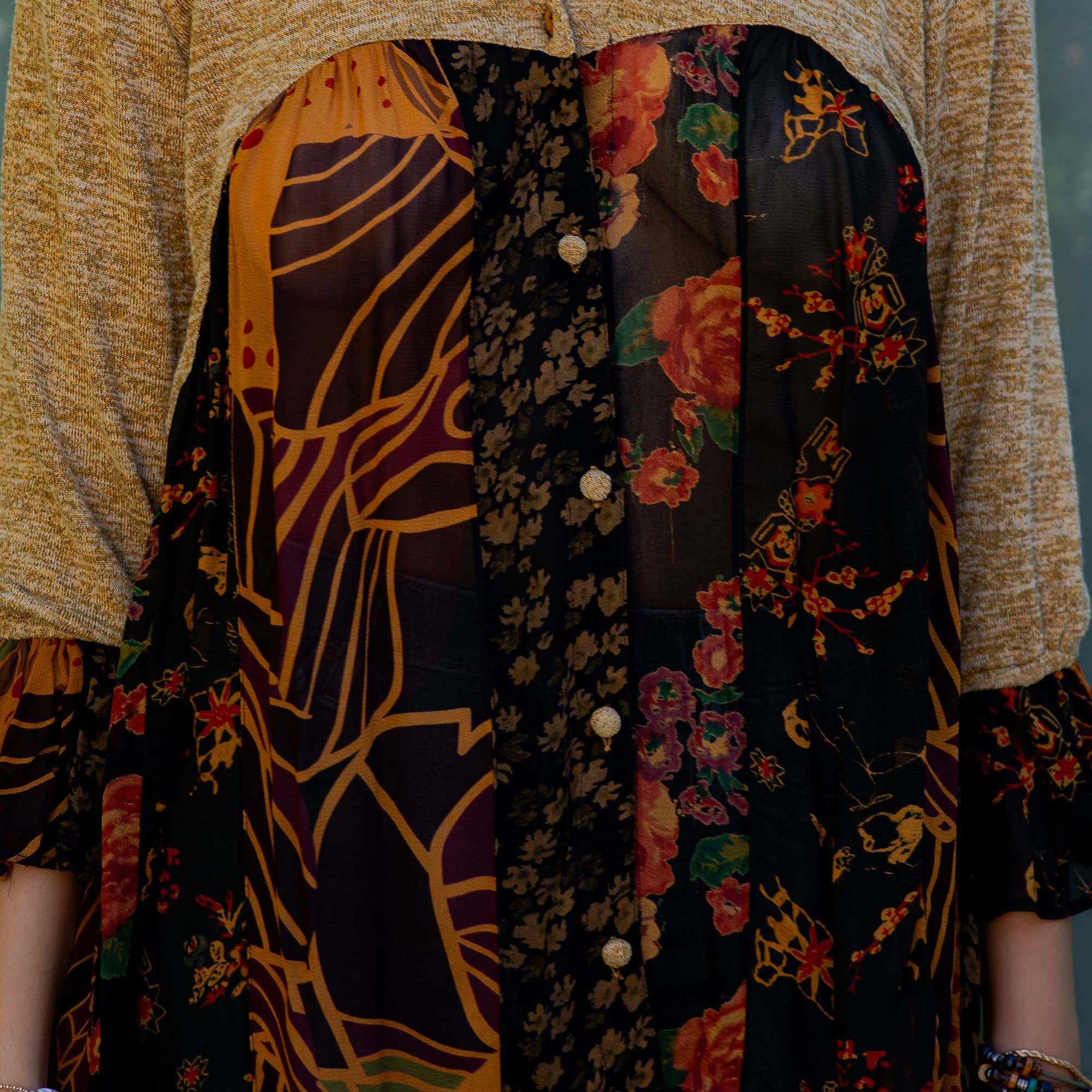 Young Threads - Venta al por mayor Blusa - Mujer - Blusa bohemia adornada estilo western (Color nuevo)10