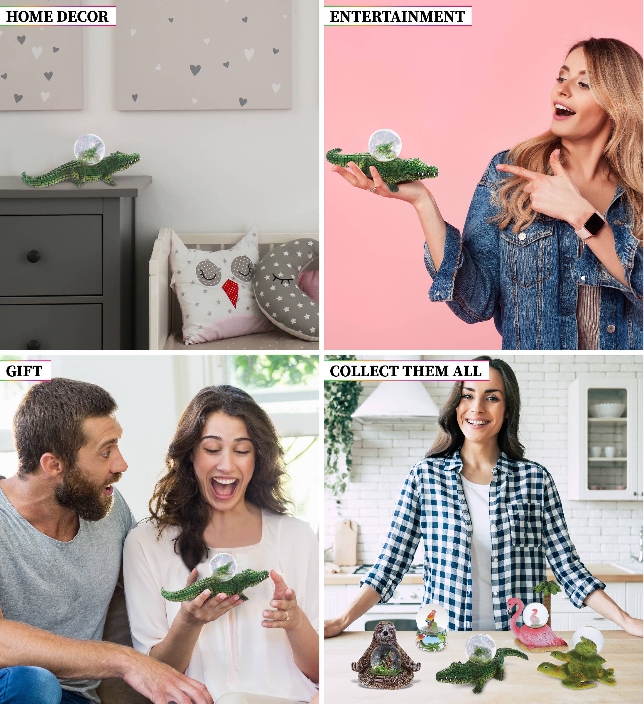 Cota Global - Wholesale Snow Globe - Snow Globe - Alligator (45Mm)2