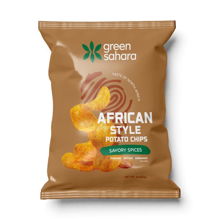 Gourmet North African Savory Spices Potato Chips  for wholesale by Green Sahara