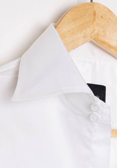 BRISK - Wholesale Button Down Shirt - Men's - EGYPTIAN WHITE TWILL CLASSIC HIGH COLLAR - FRENCH CUFFS2