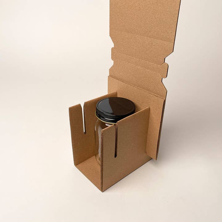 Flush Packaging - Wholesale Gift Box - 16 oz Canning Jar Shipping Boxâ„¢