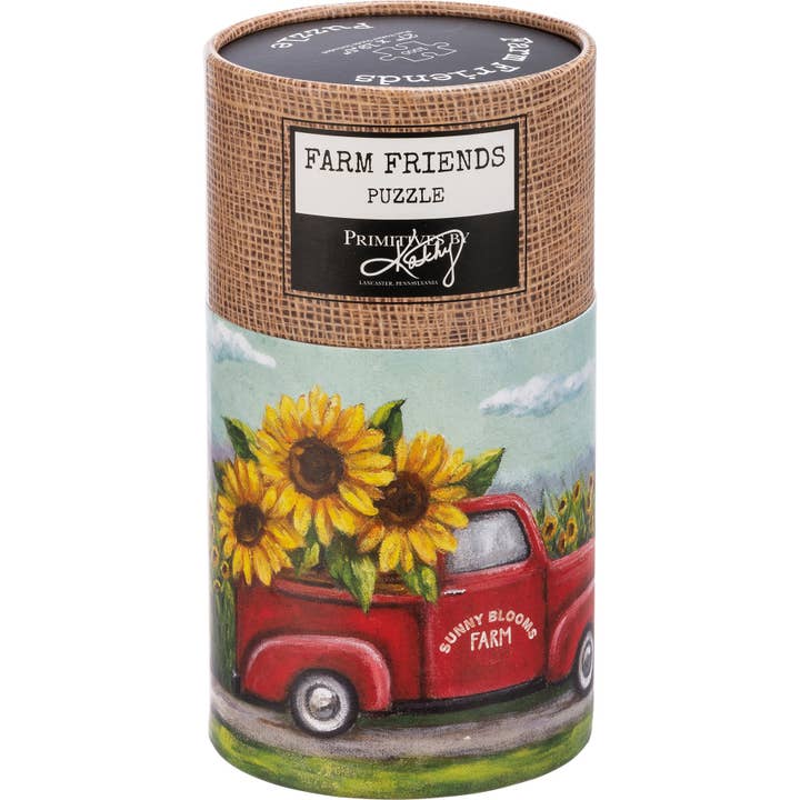 Primitives by Kathy - Wholesale Puzzle - Adult - Sunflowers Sunny Blooms Farm Puzzle