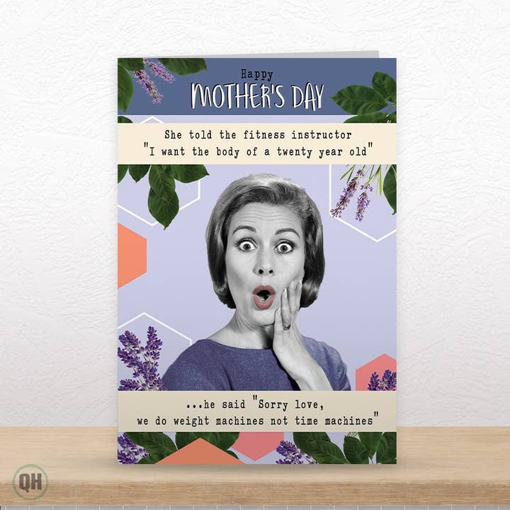 Grappige Moederdagkaart - Gewichtsapparaten Geen Tijdmachines voor wholesale door Quitting Hollywood