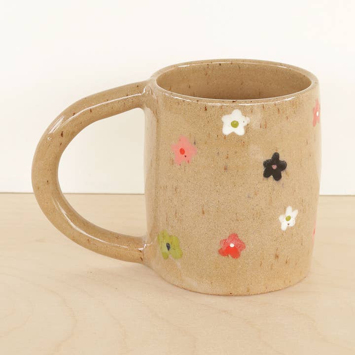 Nightshift Ceramics - Wholesale Coffee Mug - Handmade Ceramic Ditsy Floral Mug - 10 oz 0