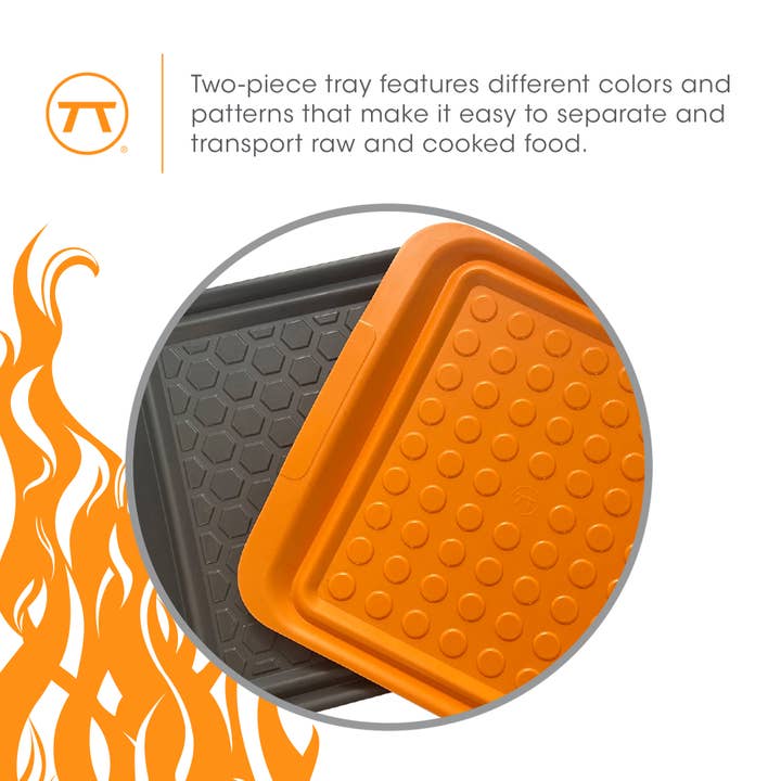 Fox Run Brands - Vente Plateaux de service - Petits plateaux de préparation Outset, ensemble de 2, 10,65 pouces x 10,65 pouces7