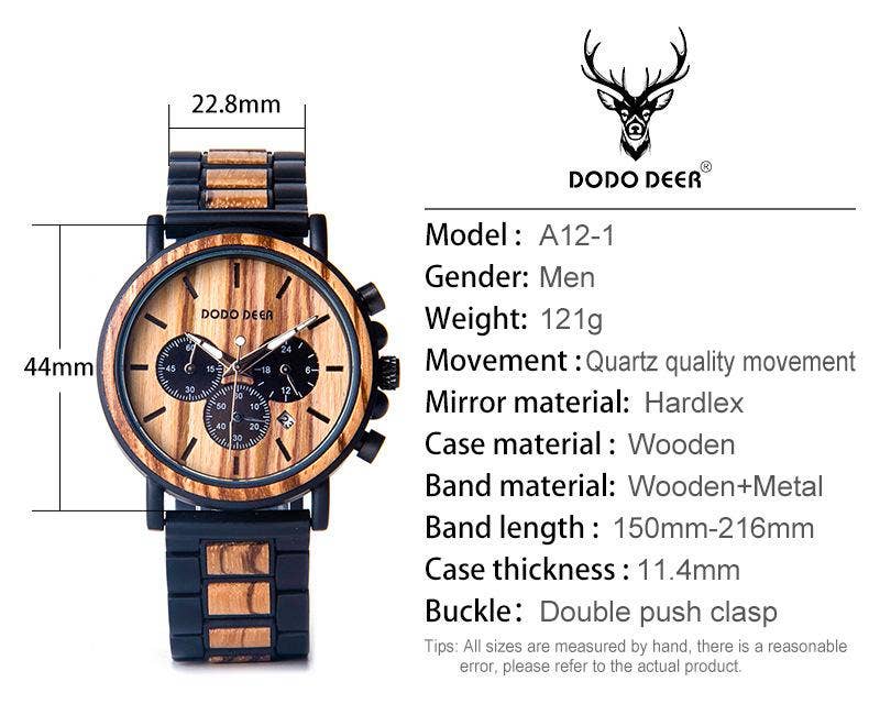 WoodWristCo – Großhandel Armbanduhr – Herren – DODO DEER Holzuhr11