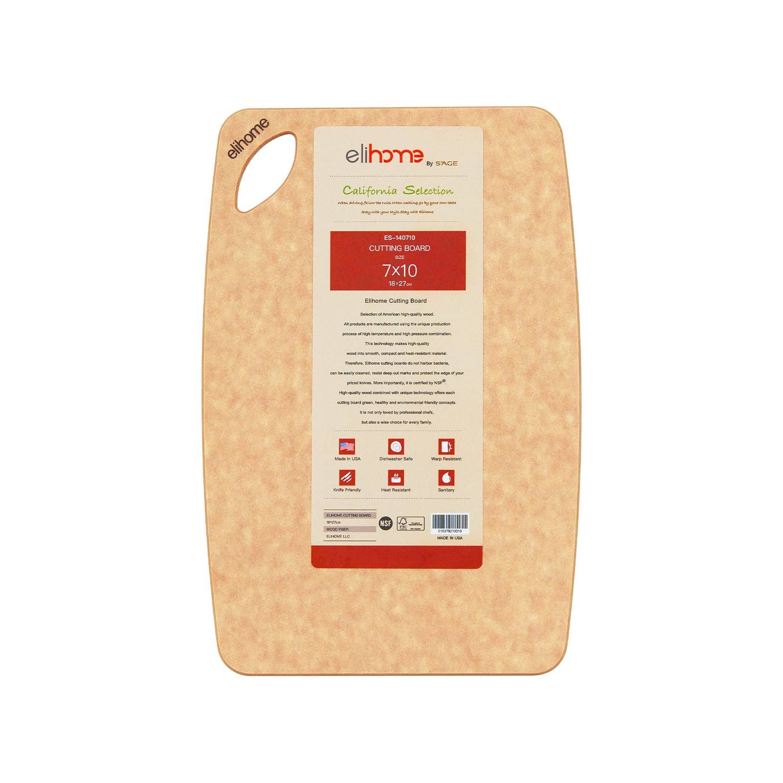 Elihome - Wholesale Cutting Board - Classic Series 7 x 10 x 1/4 Cutting Board - Small3