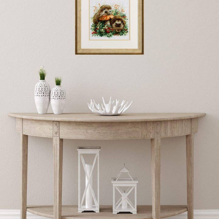 RIOLIS - Wholesale Embroidery/Cross Stitch Supplies - Cross Stitch Kit From Riolis 1469 Hedgehogs In Lingonberries3