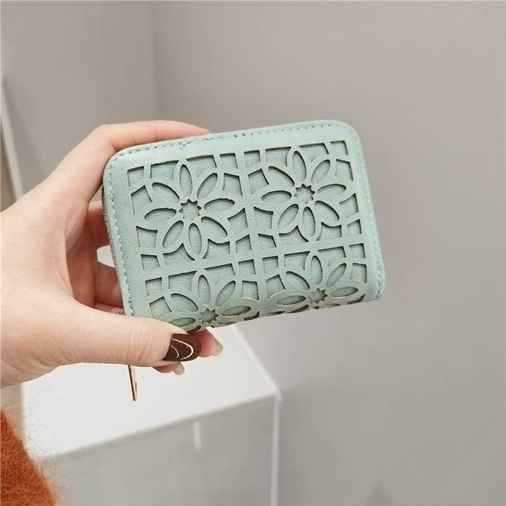 ACCITY - Wholesale Coin Purse - Women's - SIMPLE AND STYLISH HOLLOW CARD HOLDER COIN PURSE_CWAB2553