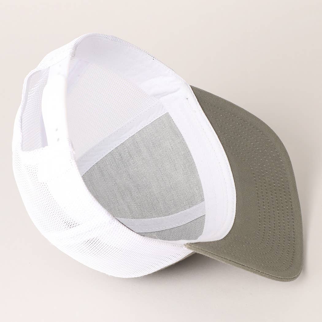Fashion City - Wholesale Trucker Hat - Unisex - Two Tone Cotton Trucker Hat with Mesh Back42