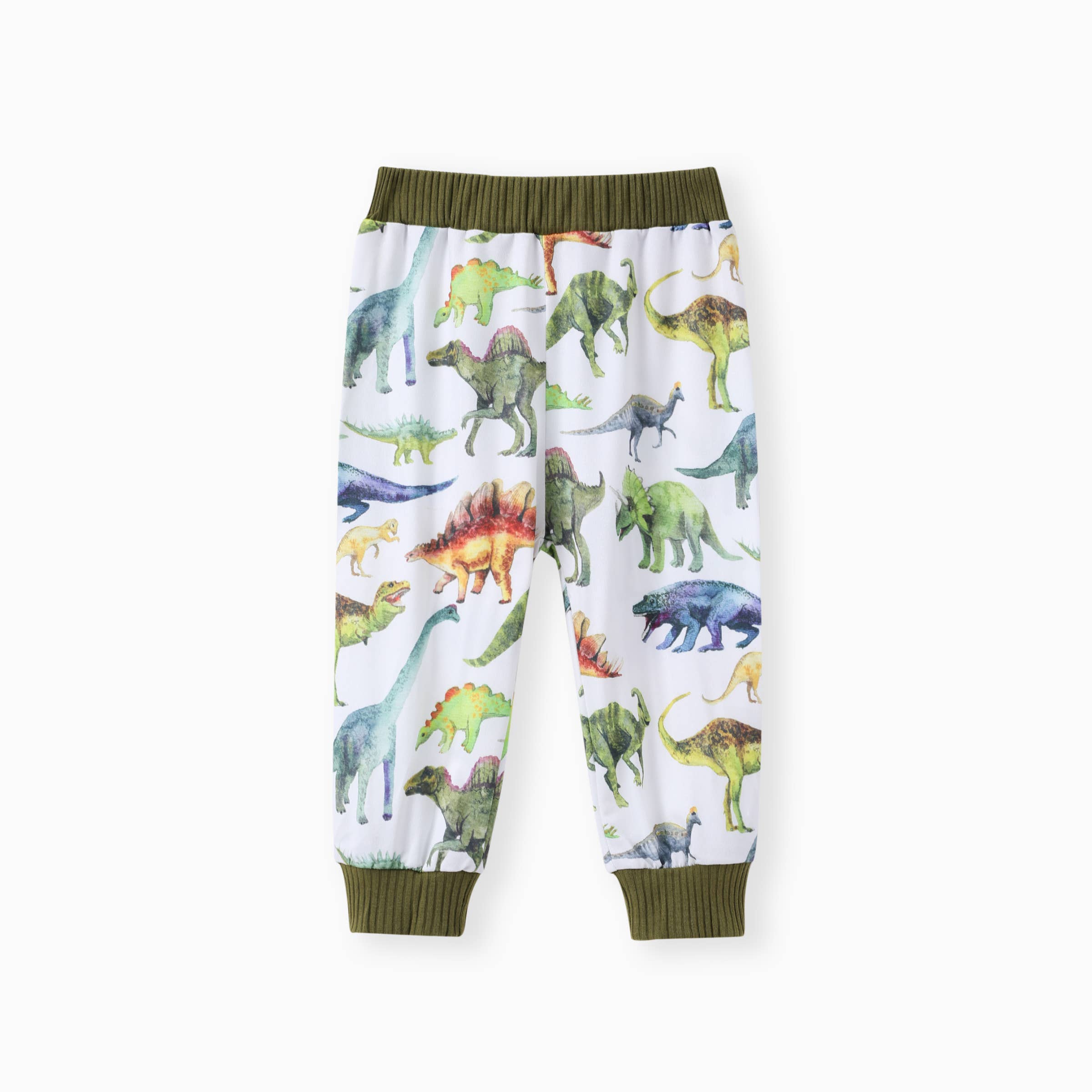 PatPat - Wholesale Top & Pant Set - Baby - 2pcs Baby Boy Solid Cotton Pullover and Dinosaur Pants Set2