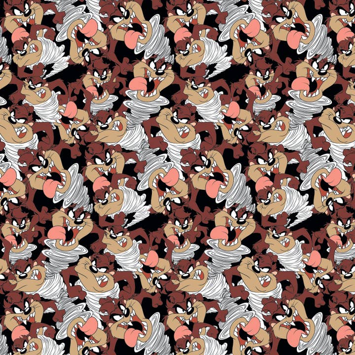 Looney Tunes - Taz - Flanelle 100 % coton pour la vente par Camelot