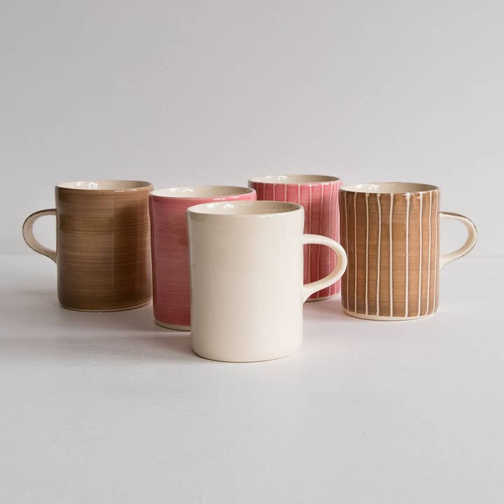 Contemporary Handmade Coffee Mugs in Plain Wash for wholesale by Musango