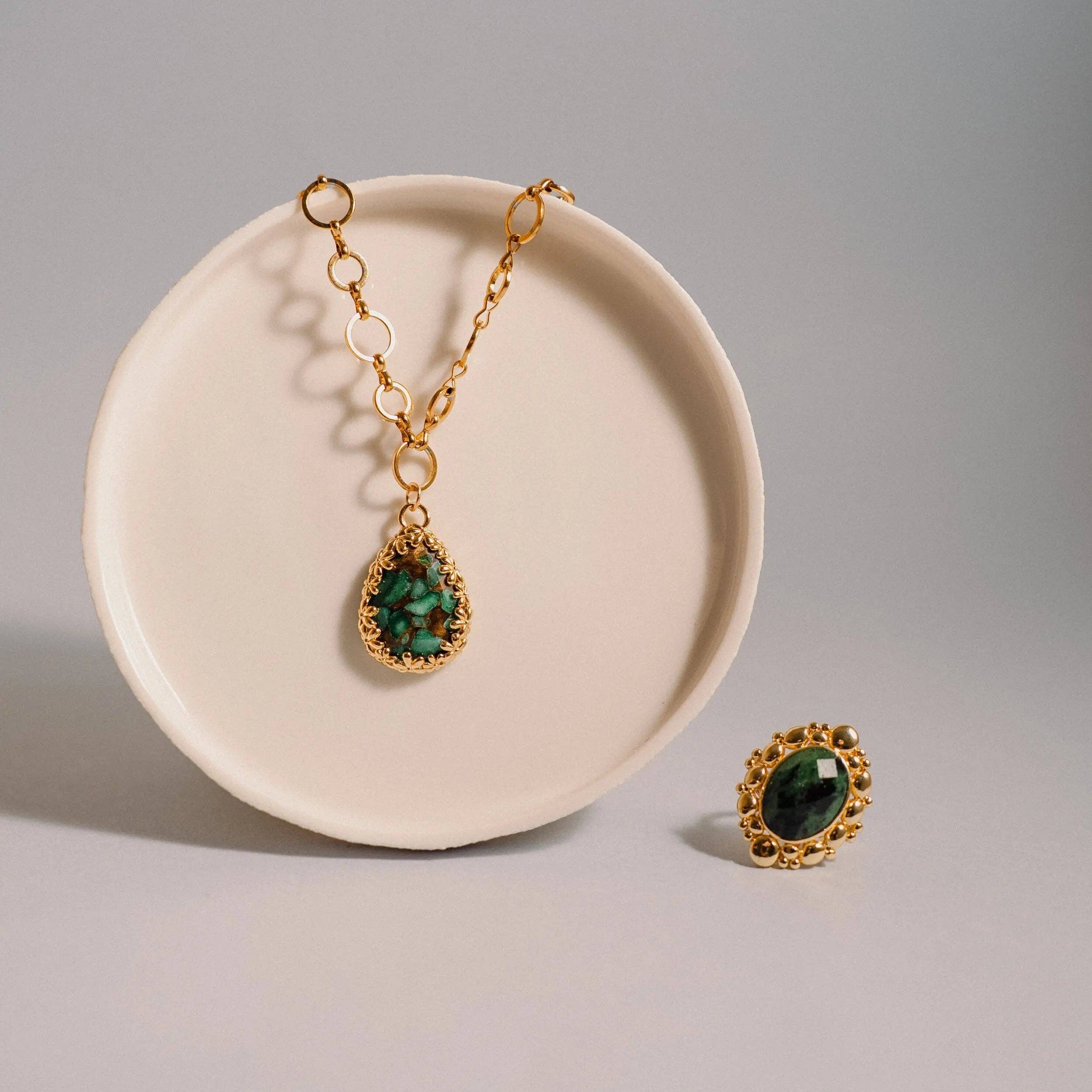 PHOEBE´S - Wholesale Jewelry Set - Collar de Piedra Verde, Colgante de Amazonita, Conjunto de Joyas5