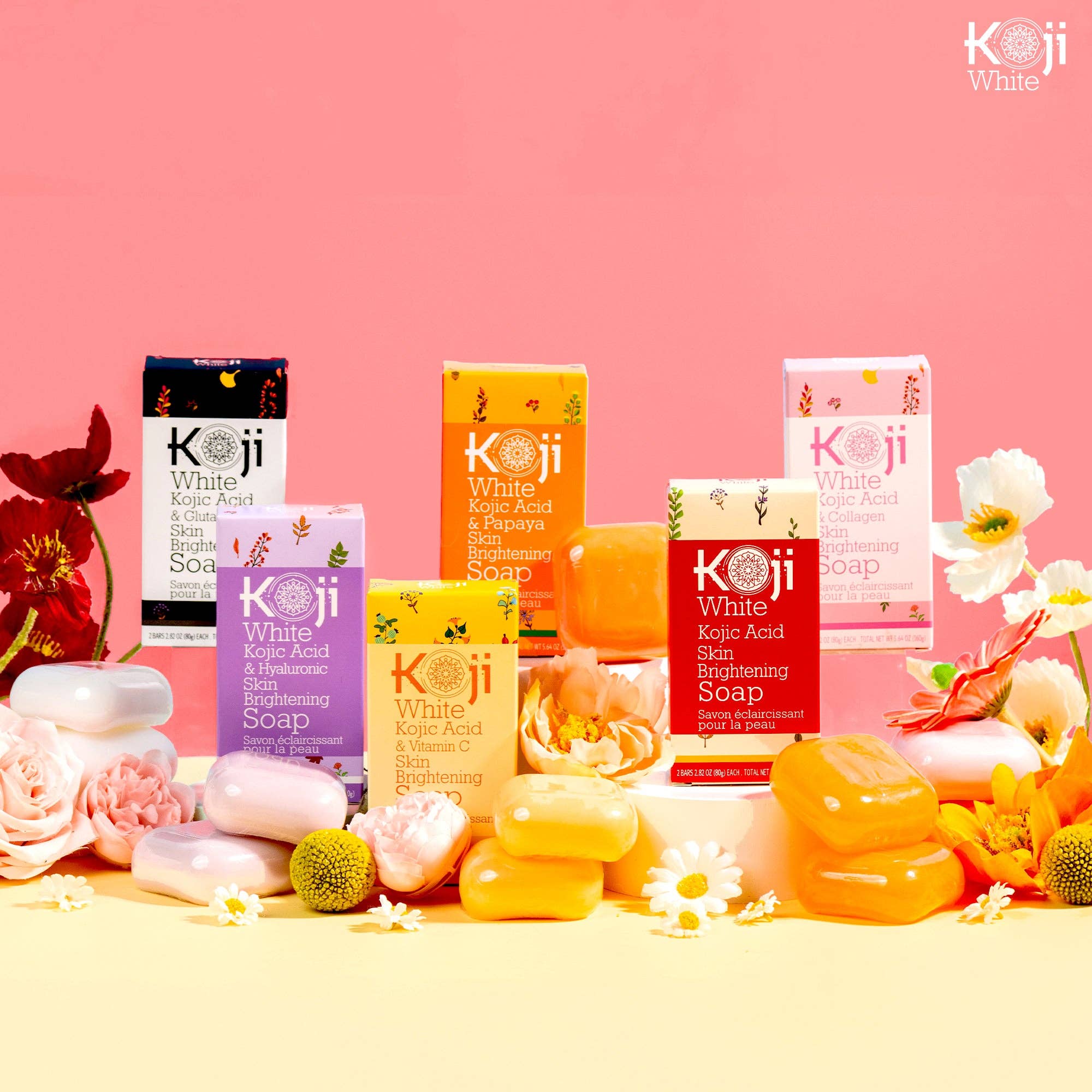 Koji White - Wholesale Bar Soap - Pure 5% Kojic Acid Skin Brightening Soap (2 Bars)9